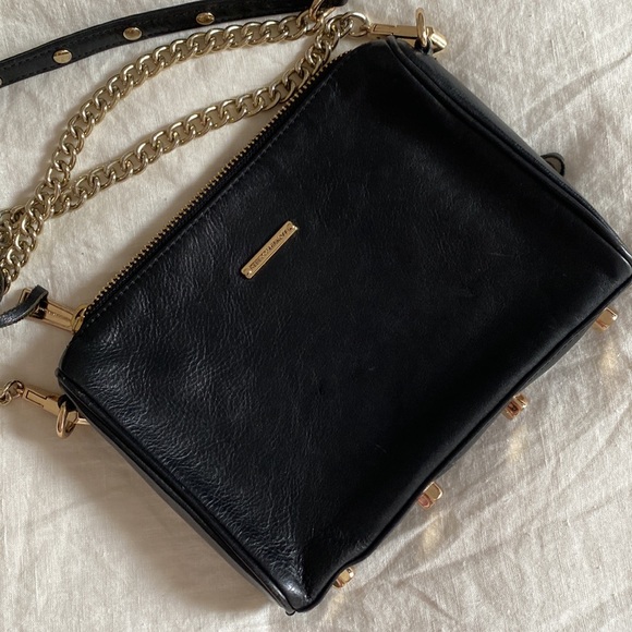 Rebecca Minkoff famous mini 5-Zip convertible cross-body handbag. - Picture 4 of 6